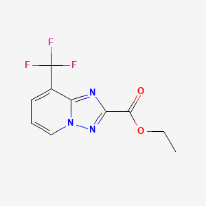 molecular formula C10H8F3N3O2 B13052645 Ethyl8-(trifluoromethyl)-[1,2,4]triazolo[1,5-A]pyridine-2-carboxylate 