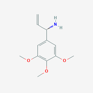 molecular formula C12H17NO3 B13052657 (1S)-1-(3,4,5-Trimethoxyphenyl)prop-2-enylamine 