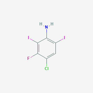 4-Chloro-3-fluoro-2,6-diiodobenzenamine