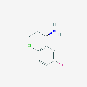 (R)-1-(2-Chloro-5-fluorophenyl)-2-methylpropan-1-amine