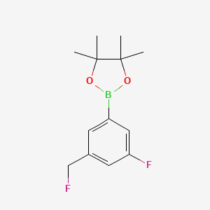 molecular formula C13H17BF2O2 B13052705 2-(3-Fluoro-5-(fluoromethyl)phenyl)-4,4,5,5-tetramethyl-1,3,2-dioxaborolane 