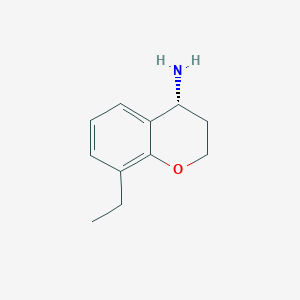 molecular formula C11H15NO B13052714 (R)-8-Ethylchroman-4-amine 