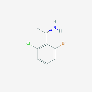 molecular formula C8H9BrClN B13052717 (S)-1-(2-Bromo-6-chlorophenyl)ethan-1-amine 