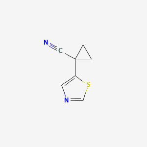 1-(Thiazol-5-YL)cyclopropane-1-carbonitrile