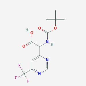 2-((Tert-butoxycarbonyl)amino)-2-(6-(trifluoromethyl)pyrimidin-4-YL)acetic acid