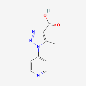 molecular formula C9H8N4O2 B1305275 1H-1,2,3-Triazole-4-carboxylic acid, 5-methyl-1-(4-pyridinyl)- CAS No. 70292-16-9