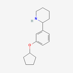 3-Cyclopentyloxy-1-(2-piperidyl)benzene