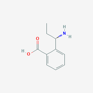 molecular formula C10H13NO2 B13052827 (S)-2-(1-Aminopropyl)benzoicacidhcl 