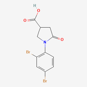 1-(2,4-Dibromophenyl)-5-oxo-3-pyrrolidinecarboxylic acid