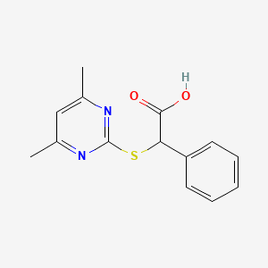 molecular formula C14H14N2O2S B1305286 (4,6-二甲基-嘧啶-2-基硫代)-苯基-乙酸 CAS No. 87125-95-9
