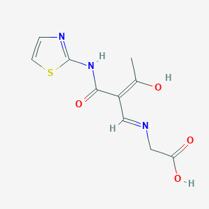 2-({3-Oxo-2-[(1,3-thiazol-2-ylamino)carbonyl]-1-butenyl}amino)acetic acid