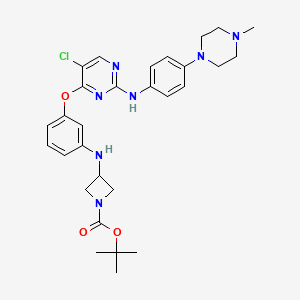 Tert-butyl 3-((3-((5-chloro-2-((4-(4-methylpiperazin-1-YL)phenyl)amino)pyrimidin-4-YL)oxy)phenyl)amino)azetidine-1-carboxylate