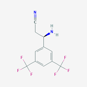 (3R)-3-Amino-3-[3,5-bis(trifluoromethyl)phenyl]propanenitrile