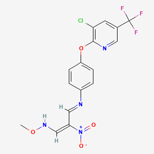 4-{[3-chloro-5-(trifluoromethyl)pyridin-2-yl]oxy}-N-[(1Z,3E)-3-(methoxyimino)-2-nitroprop-1-en-1-yl]aniline