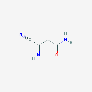 molecular formula C4H5N3O B13052966 (E)-carbamoylmethanecarbonimidoylcyanide 