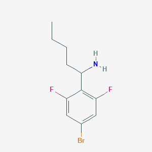 1-(4-Bromo-2,6-difluorophenyl)pentan-1-amine