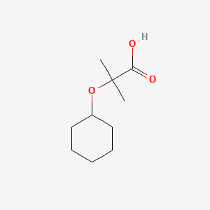 molecular formula C10H18O3 B1305305 Propionic acid, 2-(cyclohexyloxy)-2-methyl- CAS No. 91007-35-1