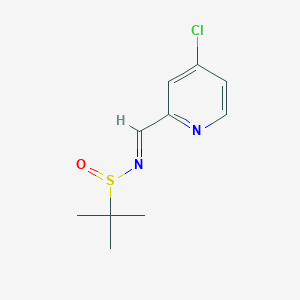 (R,E)-N-((4-Chloropyridin-2-YL)methylene)-2-methylpropane-2-sulfinamide