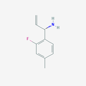 molecular formula C10H12FN B13053111 (1S)-1-(2-Fluoro-4-methylphenyl)prop-2-enylamine 