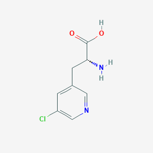 molecular formula C8H9ClN2O2 B13053147 (2R)-2-amino-3-(5-chloropyridin-3-yl)propanoic acid 