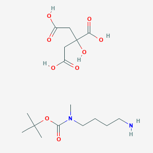 molecular formula C16H30N2O9 B13053149 Tert-butyl (4-aminobutyl)(methyl)carbamate citrate 