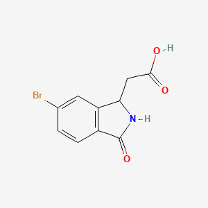 molecular formula C10H8BrNO3 B1305316 (6-Bromo-3-oxo-2,3-dihydro-1H-isoindol-1-yl)-acetic acid CAS No. 121199-17-5
