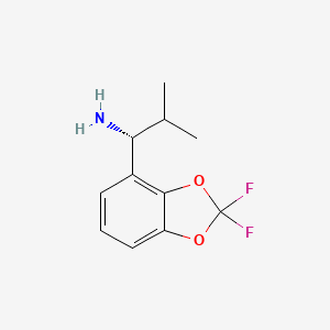 (R)-1-(2,2-Difluorobenzo[D][1,3]dioxol-4-YL)-2-methylpropan-1-amine