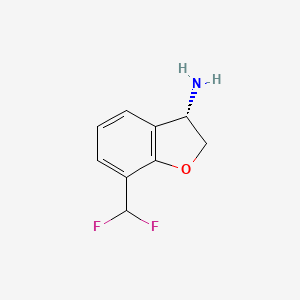 molecular formula C9H9F2NO B13053188 (3S)-7-(Difluoromethyl)-2,3-dihydrobenzo[B]furan-3-ylamine 