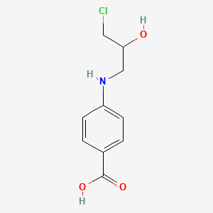 molecular formula C10H12ClNO3 B1305319 4-(3-Chloro-2-hydroxy-propylamino)-benzoic acid CAS No. 39083-58-4