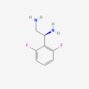 molecular formula C8H10F2N2 B13053209 (1S)-1-(2,6-Difluorophenyl)ethane-1,2-diamine 