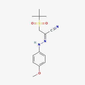 (Z)-N-(4-methoxyphenyl)-1-(2-methylpropane-2-sulfonyl)methanecarbohydrazonoylcyanide