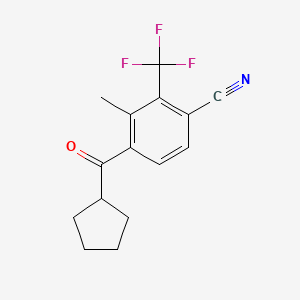 4-(Cyclopentanecarbonyl)-3-methyl-2-(trifluoromethyl)benzonitrile