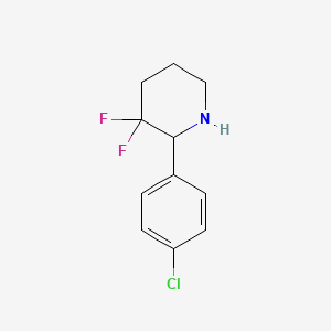 2-(4-Chlorophenyl)-3,3-difluoropiperidine