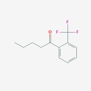 molecular formula C12H13F3O B13053254 o-Trifluoromethyl-valerophenon 