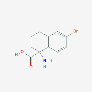 molecular formula C11H12BrNO2 B13053277 1-Amino-6-bromo-1,2,3,4-tetrahydronaphthalene-1-carboxylic acid 