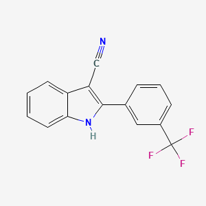 2-(3-(Trifluoromethyl)phenyl)-1H-indole-3-carbonitrile