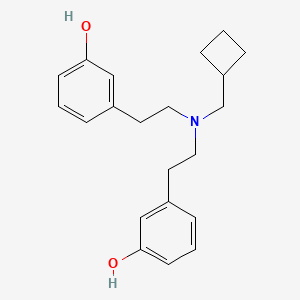 molecular formula C21H27NO2 B13053302 3,3'-(((Cyclobutylmethyl)azanediyl)bis(ethane-2,1-diyl))diphenol 