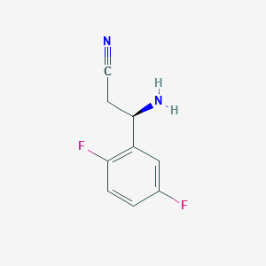 (3R)-3-amino-3-(2,5-difluorophenyl)propanenitrile