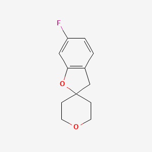 molecular formula C12H13FO2 B13053315 6-fluoro-2',3',5',6'-tetrahydro-3H-spiro[benzofuran-2,4'-pyran] 