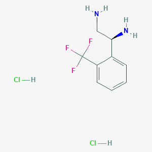 (1S)-1-[2-(Trifluoromethyl)phenyl]ethane-1,2-diamine 2hcl