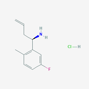 molecular formula C11H15ClFN B13053322 (R)-1-(5-Fluoro-2-methylphenyl)but-3-EN-1-amine hcl 