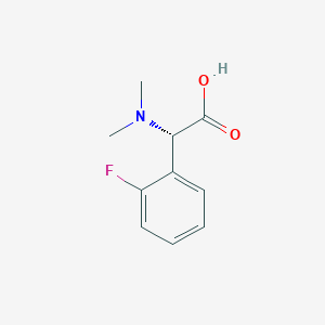 molecular formula C10H12FNO2 B13053357 (S)-2-(Dimethylamino)-2-(2-fluorophenyl)acetic acid 