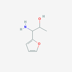 molecular formula C7H11NO2 B13053359 1-Amino-1-(2-furyl)propan-2-OL 