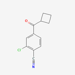 2-Chloro-4-(cyclobutanecarbonyl)benzonitrile