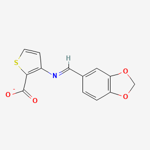 (E)-[(2H-1,3-benzodioxol-5-yl)methylidene]aminothiophene-2-carboxylate