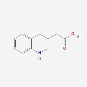 molecular formula C11H13NO2 B13053431 2-(1,2,3,4-Tetrahydroquinolin-3-yl)acetic acid CAS No. 933756-68-4