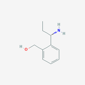 molecular formula C10H15NO B13053433 (S)-(2-(1-Aminopropyl)phenyl)methanol 