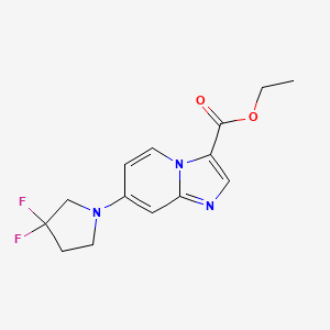 Ethyl 7-(3,3-difluoropyrrolidin-1-YL)imidazo[1,2-A]pyridine-3-carboxylate