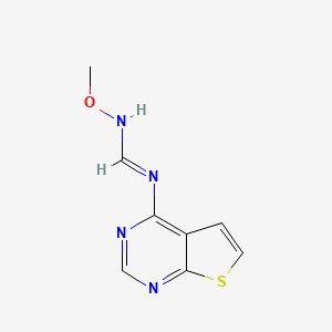 (E)-N'-methoxy-N-{thieno[2,3-d]pyrimidin-4-yl}methanimidamide