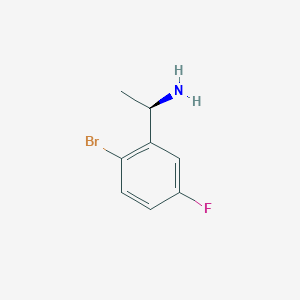 molecular formula C8H9BrFN B13053461 (R)-1-(2-Bromo-5-fluorophenyl)ethan-1-amine 